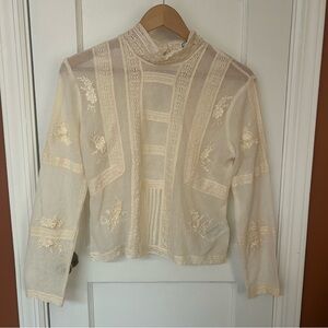 NWT Zara Cream Lace Blouse
